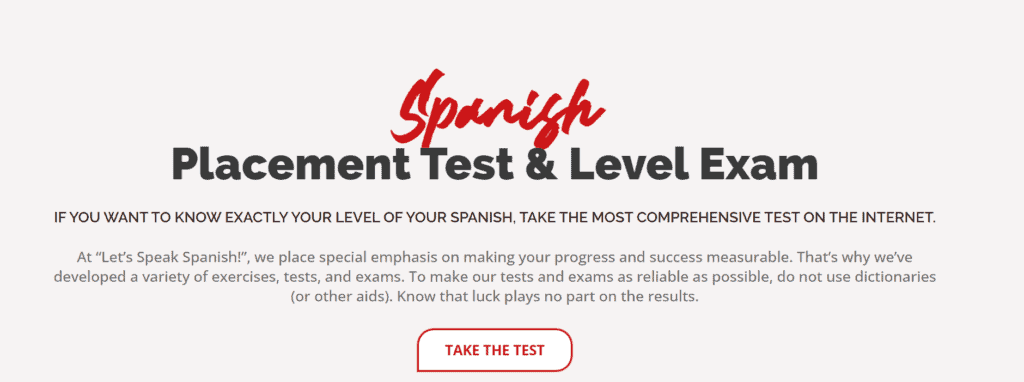 Spanish Placement Test & Level Exam by Let