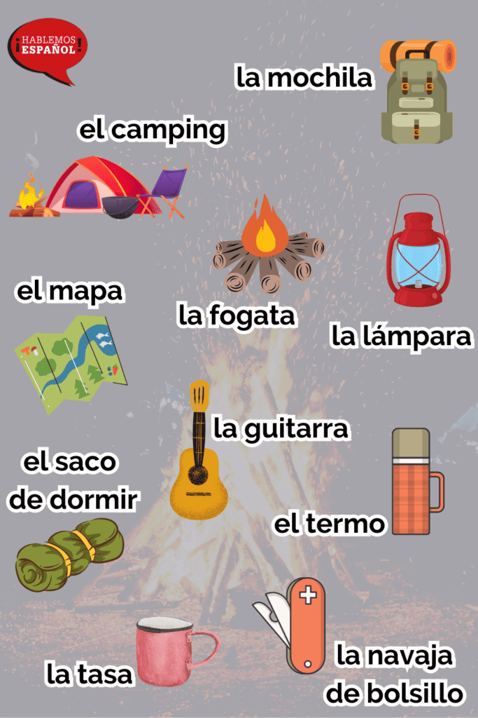 the camping trip in spanish